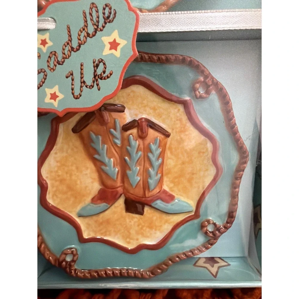 Manual Woodworkers Saddle Up 4.5 Mini Plate Set 4 Western Horse Cowboy CISUMP
